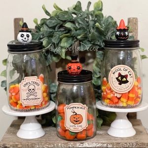 3 glass jars for Rae Dunn decor Tiered tray decor